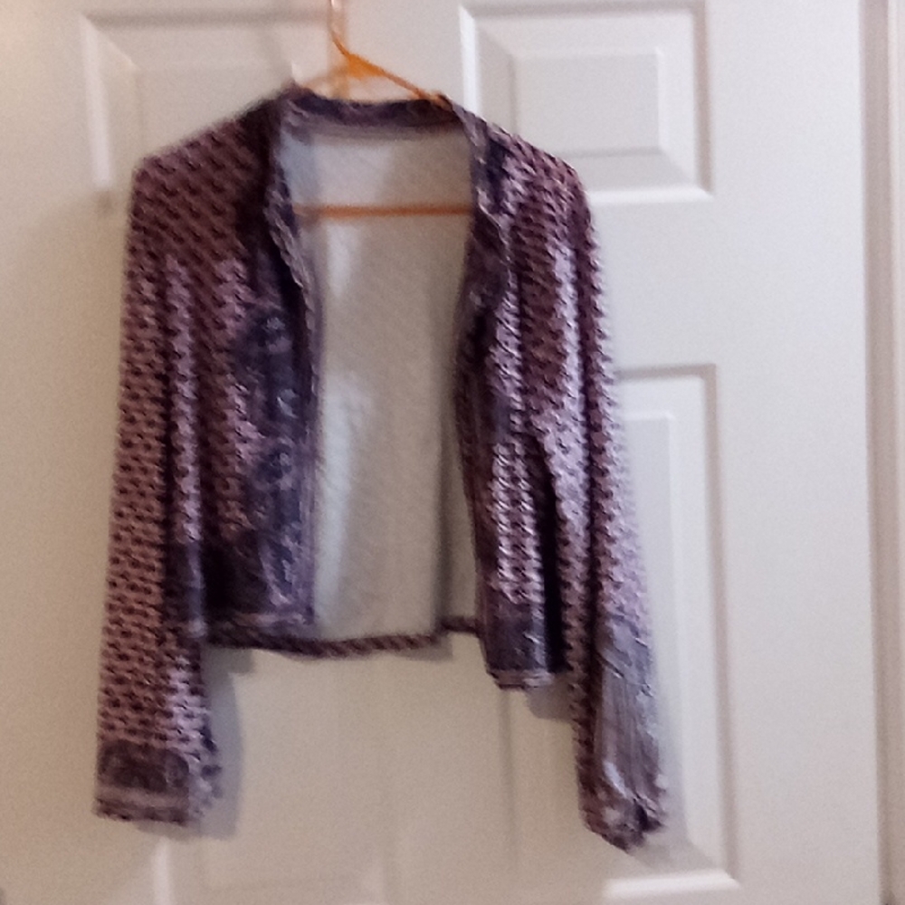 INC International Concepts Purple Patterned Jacket